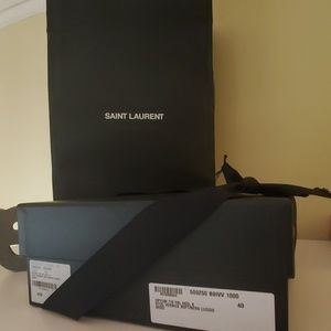 Authentic YSL  patent leather strapped heel